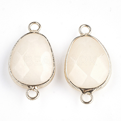 Natural White Jade Links connectors G-S344-02O-1