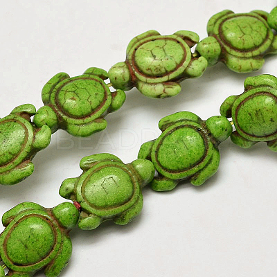 Dyed Synthetic Turquoise Beads Strands G-M152-09-B-1