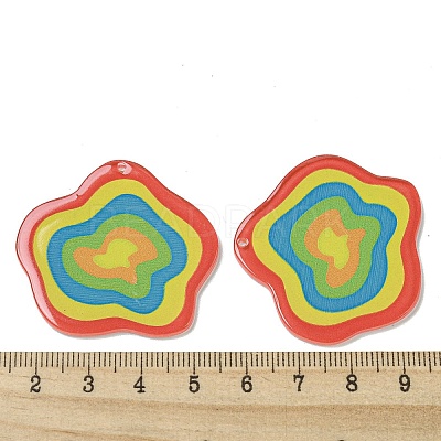 Opaque Acrylic Pendants BACR-D002-02-1
