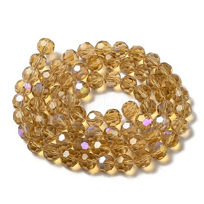 Electroplate Transparent Glass Beads Strands EGLA-A035-T10mm-L17-1