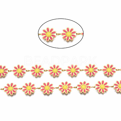 304 Stainless Steel & Enamel Link Chains CHS-Q004-001C-NF-1