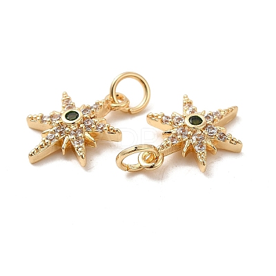 Rack Plating Brass Micro Pave Cubic Zirconia Pendants LS-KK-E081-10G-1