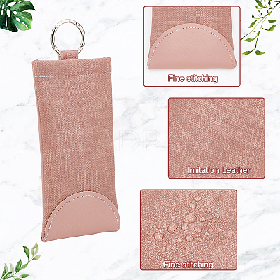 AHADEMAKER 3Pcs 3 Colors PU Imitation Slip-in Leather Glasses Case AJEW-GA0005-25-1