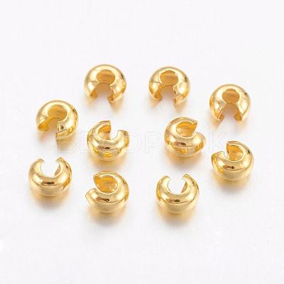 Brass Crimp Beads Covers KK-H291-NFG-NF-1