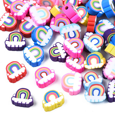 Handmade Polymer Clay Beads X-CLAY-T012-31-1