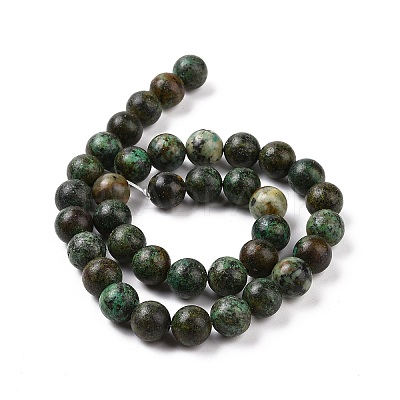 Natural African Turquoise(Jasper) Beads Strands TURQ-G037-10mm-1
