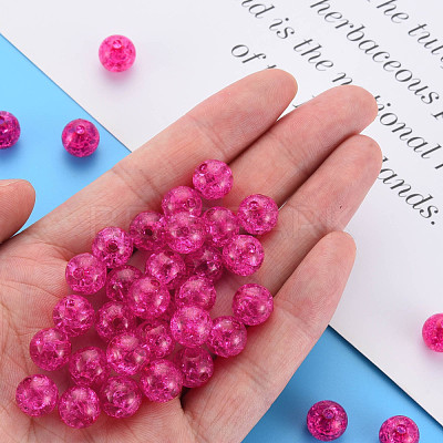 Transparent Crackle Acrylic Beads MACR-S373-66C-N17-1