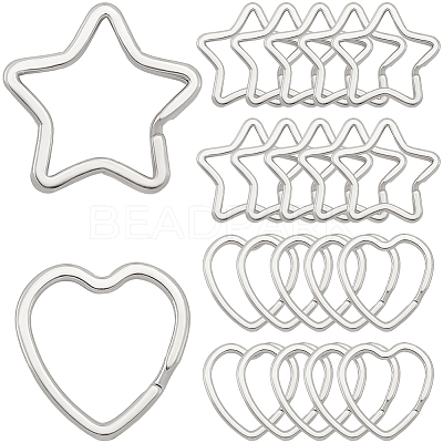 30Pcs 2 Styles Zinc Alloy Split Rings FIND-SP0004-19-1