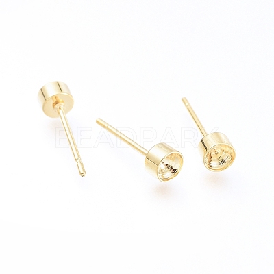 304 Stainless Steel Stud Earring Settings STAS-I088-H-05G-1