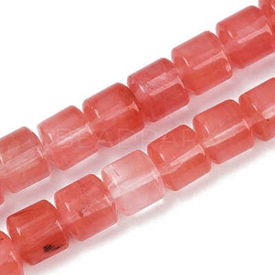 Cherry Quartz Glass Beads Strands G-G275-D03-10x10mm-1
