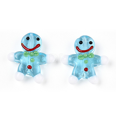Gingerbread Man Handmade Lampwork Beads LAMP-G150-04A-1