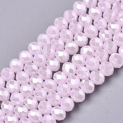 Electroplate Glass Beads Strands EGLA-A034-J6mm-A09-1