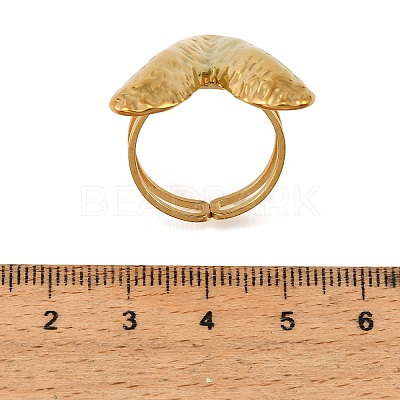 304 Stainless Steel Cuff Open Rings for Women SA-CBAF040-07G-1