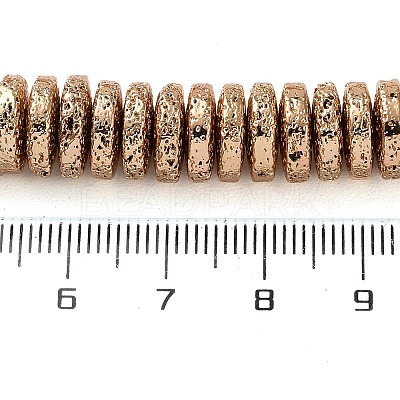 Electroplated Natural Lava Rock Beads Strands G-I360-A05-02-1