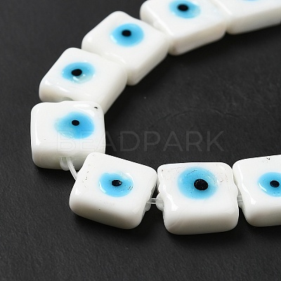 Handmade Evil Eye Lampwork Beads Strands LAMP-G154-03G-1