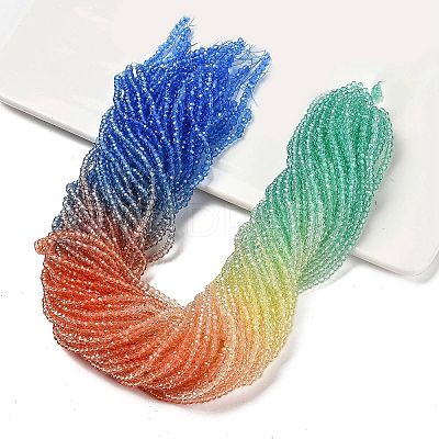 Transparent Painted Glass Beads Strands DGLA-A034-T1mm-A02-1
