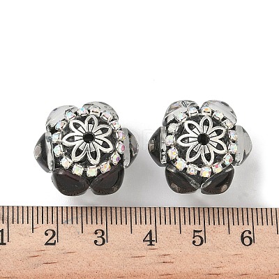 Acrylic Rhinestone Rondelle Beads CLAY-NH0003-02AS-04-1
