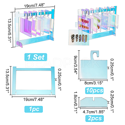 1 Set Acrylic Nail Art Display Boards ODIS-PH0001-62A-1