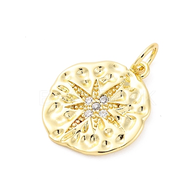Brass Micro Pave Cubic Zirconia Pendants KK-D325-55G-1
