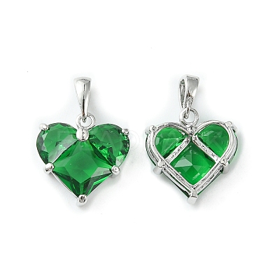Brass Micro Pave Cubic Zirconia Charms KK-L208-03P-02-1