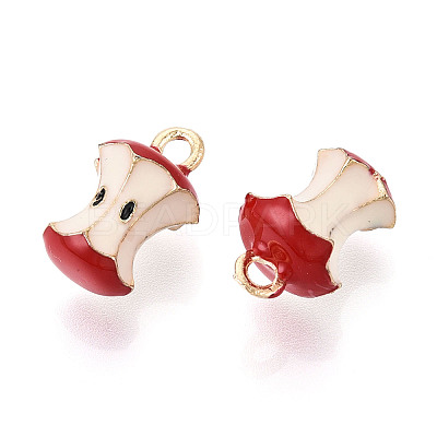 Fruit Alloy Enamel Charms ENAM-N062-06D-1
