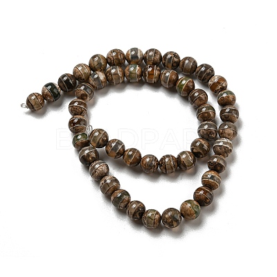Tibetan Style dZi Beads Strands G-P526-D02-01-1