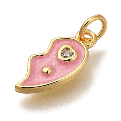 Rack Plating Brass Micro Pave Cubic Zirconia Pendants KK-I720-71G-02B-1