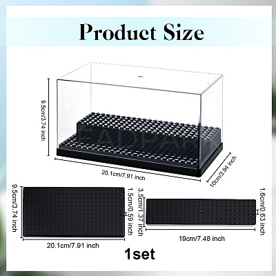 2-Tier Acrylic Minifigure Display Cases ODIS-WH0027-047C-1