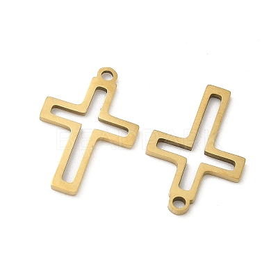 Hollow 201 Stainless Steel Laser Cut Pendants STAS-P428-11G-1
