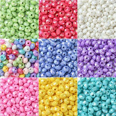 Opaque Acrylic Beads MACR-YW0003-55H-1