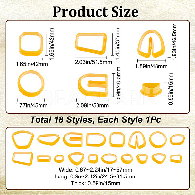 Plastic Clay Pressed Molds Set TOOL-WH0125-70-1