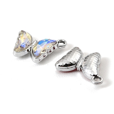 UV Plating Alloy Glass Pendants FIND-K032-22P-1