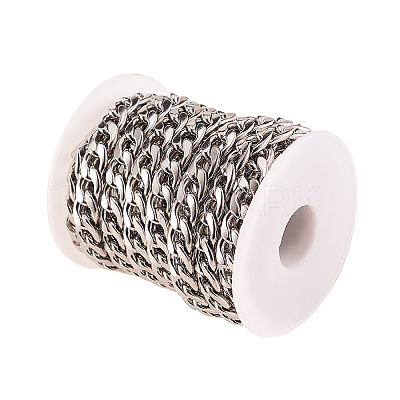304 Stainless Steel Cuban Link Chains CHS-CJ0001-27A-1