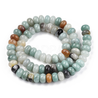 Natural Flower Amazonite Bead Strands X-G-R408-5x8-04-1