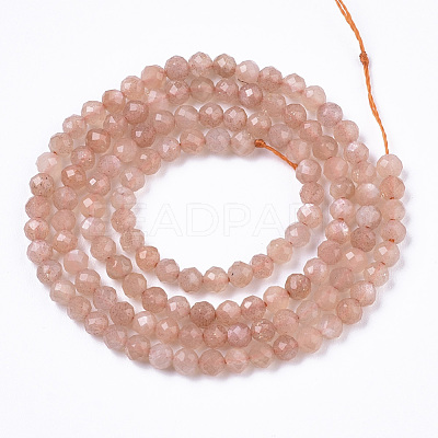 Natural Sunstone Beads Strands G-R462-036-1