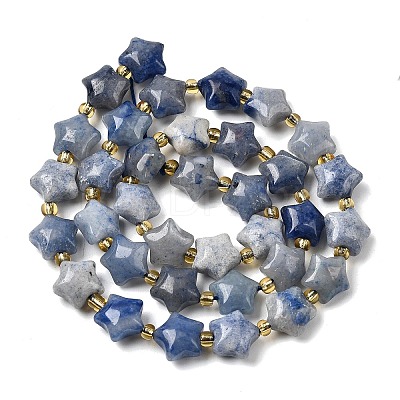 NaturalBlue Aventurine Beads Strands G-Z080-A28-10mm-1