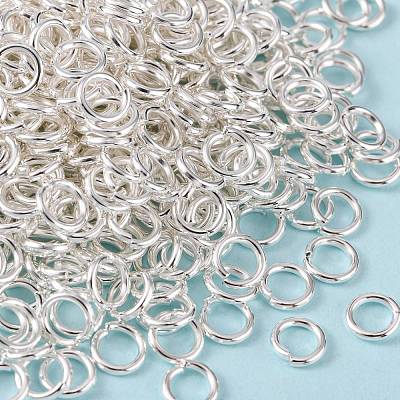 90pcs Silver Color Plated Brass Open Jump Rings X-JRC6MM-S-1