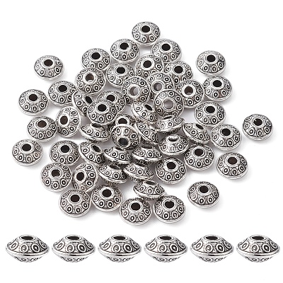 Tibetan Style Alloy Spacer Beads TIBEB-YW0001-07-1
