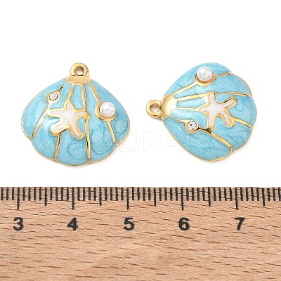 304 Stainless Steel Enamel Pendants STAS-Q119-27G-01-1