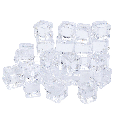 32Pcs 2 Style Transparent Acrylic Pendants TACR-CA0001-17-1