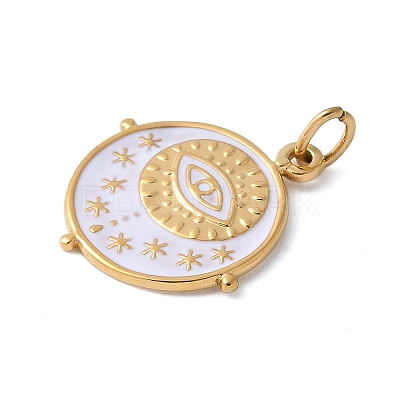 304 Stainless Steel Enamel Pendants LS-STAS-G353-02G-03-1