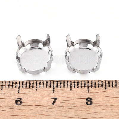 201 Stainless Steel Sew on Prong Settings STAS-T032-01-12mm-P-1