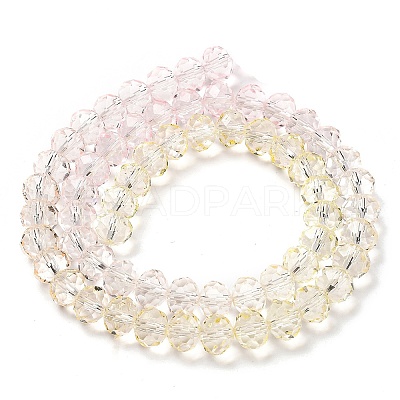 Transparent Painted Glass Beads Strands DGLA-A034-T6mm-A25-1