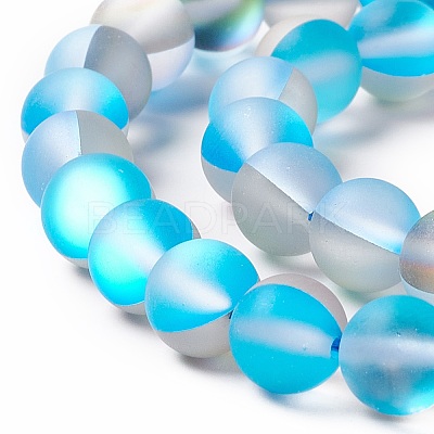 Synthetic Moonstone Beads Strands G-E573-01B-22-1