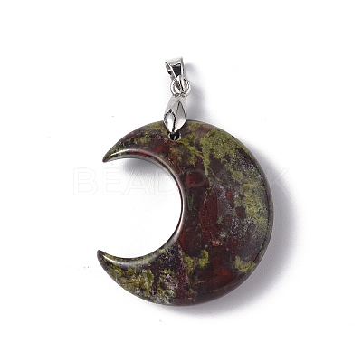 Natural Dragon Blood Jasper Pendants G-Z022-04J-1