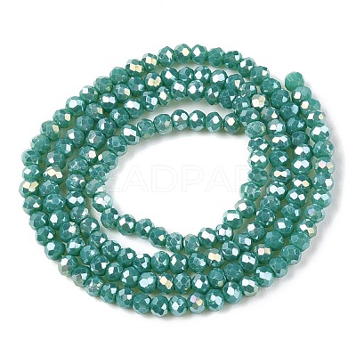 Electroplate Glass Beads Strands X-EGLA-A044-P1mm-B31-1