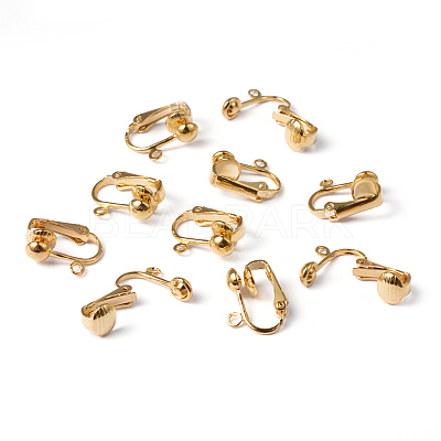 Iron Clip-on Earring Findings EC141-NFG-1