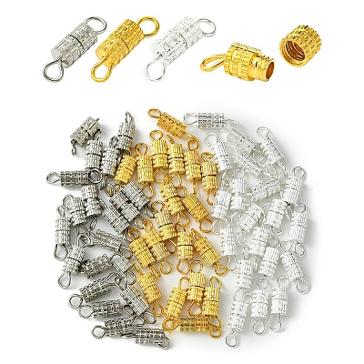 20Pcs Brass Screw Clasps KK-YW0002-40G-1