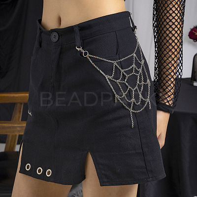 Gothic Style Alloy Spider Web Pants Chains for Women Men FS-WGF5DC8-01-1