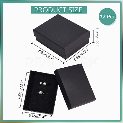12Pcs Cardboard Jewelry Packaging Boxes CON-NB0002-26B-1